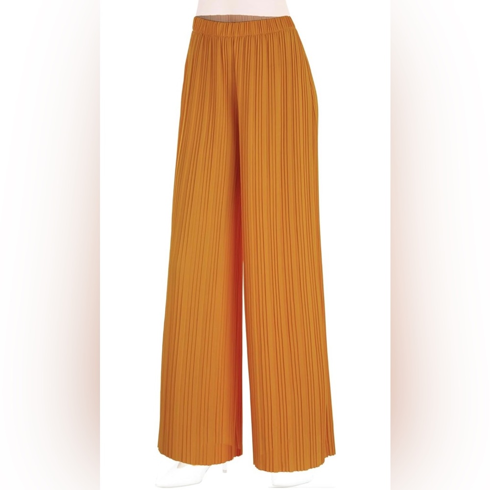 Made by Johnny Women's Pleated Wide Leg Palazzo Pants with Drawstring